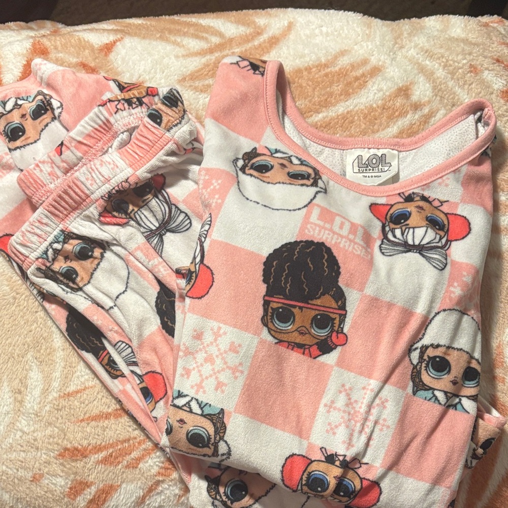 L.O.L. Surprise! Pink and White Kids Pajama Set